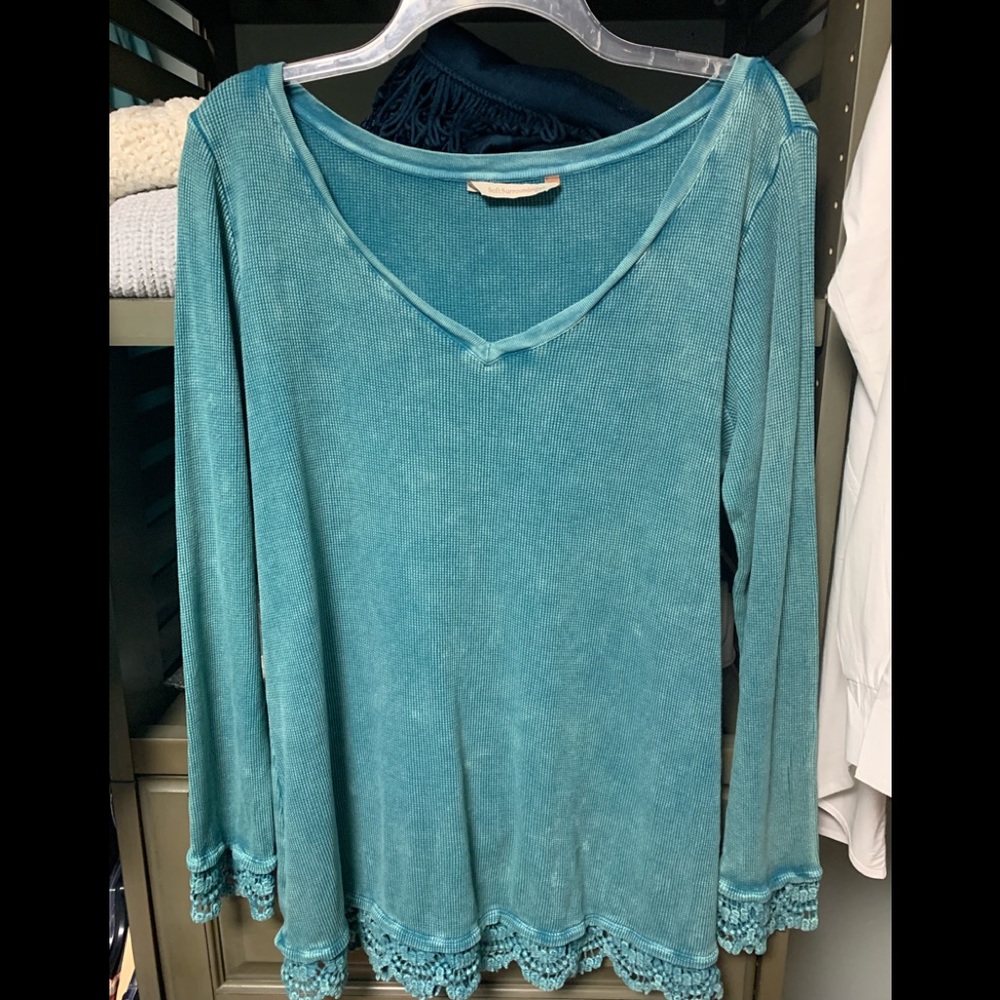 Waffle fabric tee